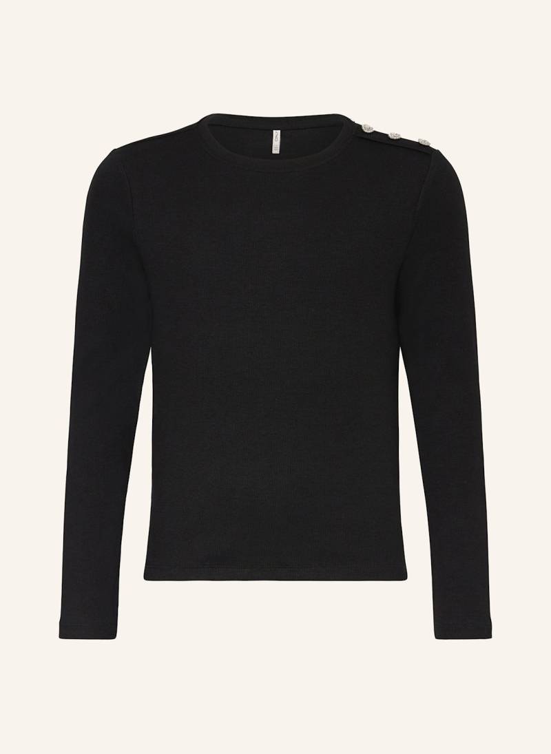 Only Pullover Mit Schmucksteinen schwarz von Only