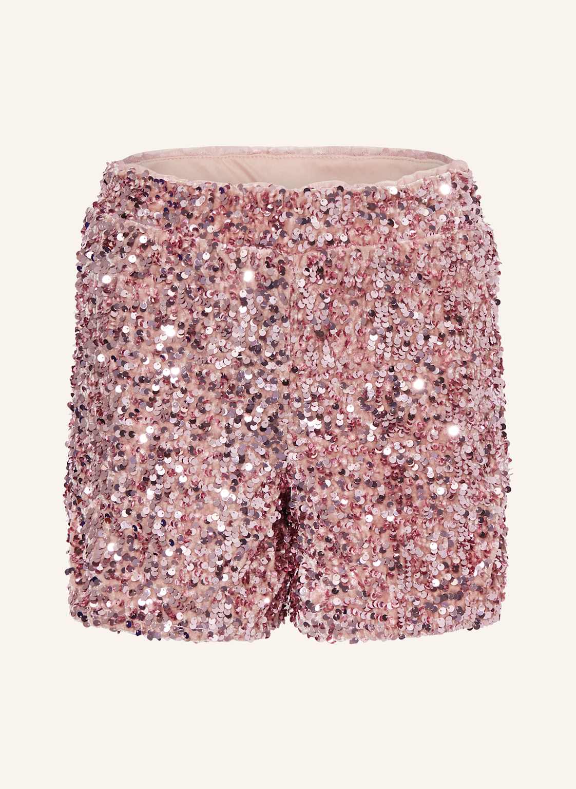 Only Samtshorts Mit Pailletten rosa von Only