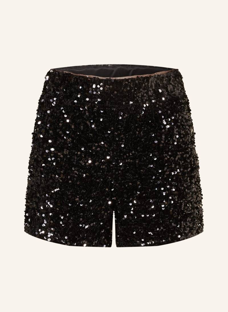 Only Samtshorts Mit Pailletten schwarz von Only