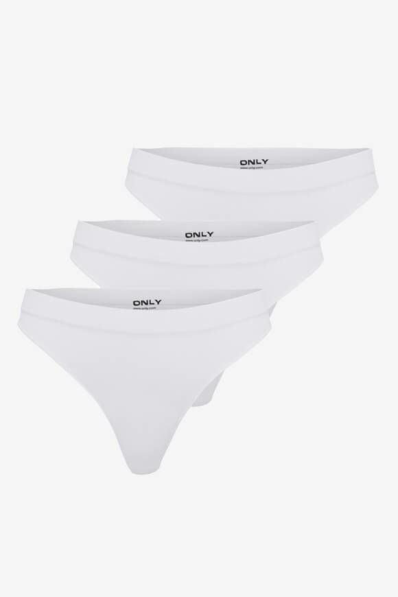 Only Vicky Dreierpack Strings | White | Damen  | L/XL von Only