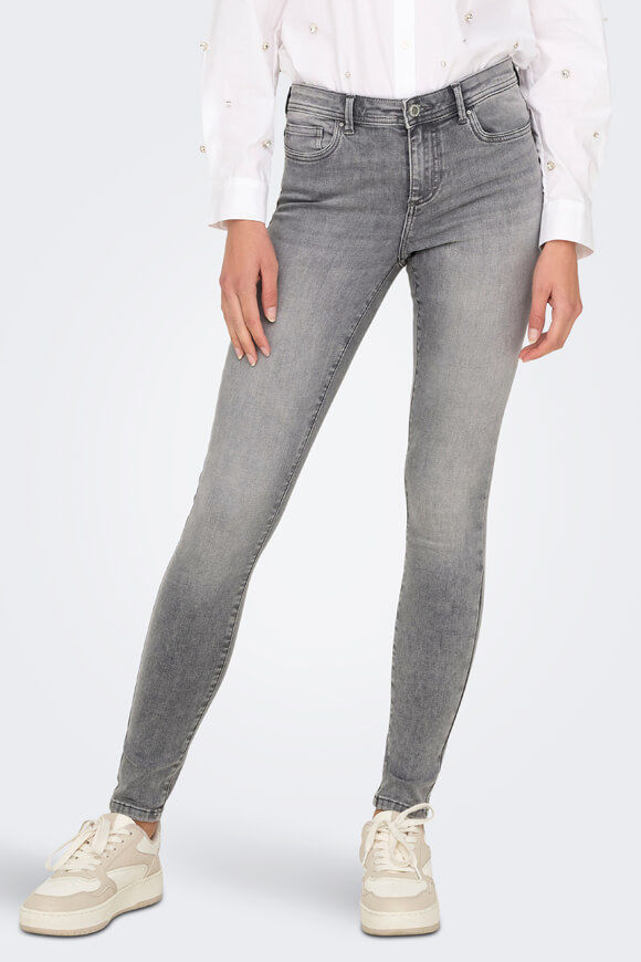 Only Wauw Skinny Fit Jeans L30 | Medium Grey Denim | Damen  | L/30 von Only