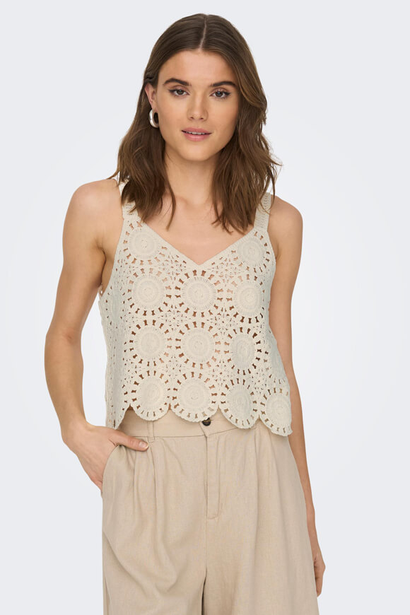 Only Yvonne Häkel Crop Top | Birch | Damen | S Only Yvonne Häkel Crop Top | Birch | Damen | S von Only