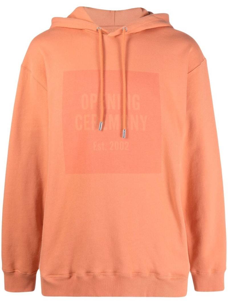 Opening Ceremony box logo print hoodie - Orange von Opening Ceremony