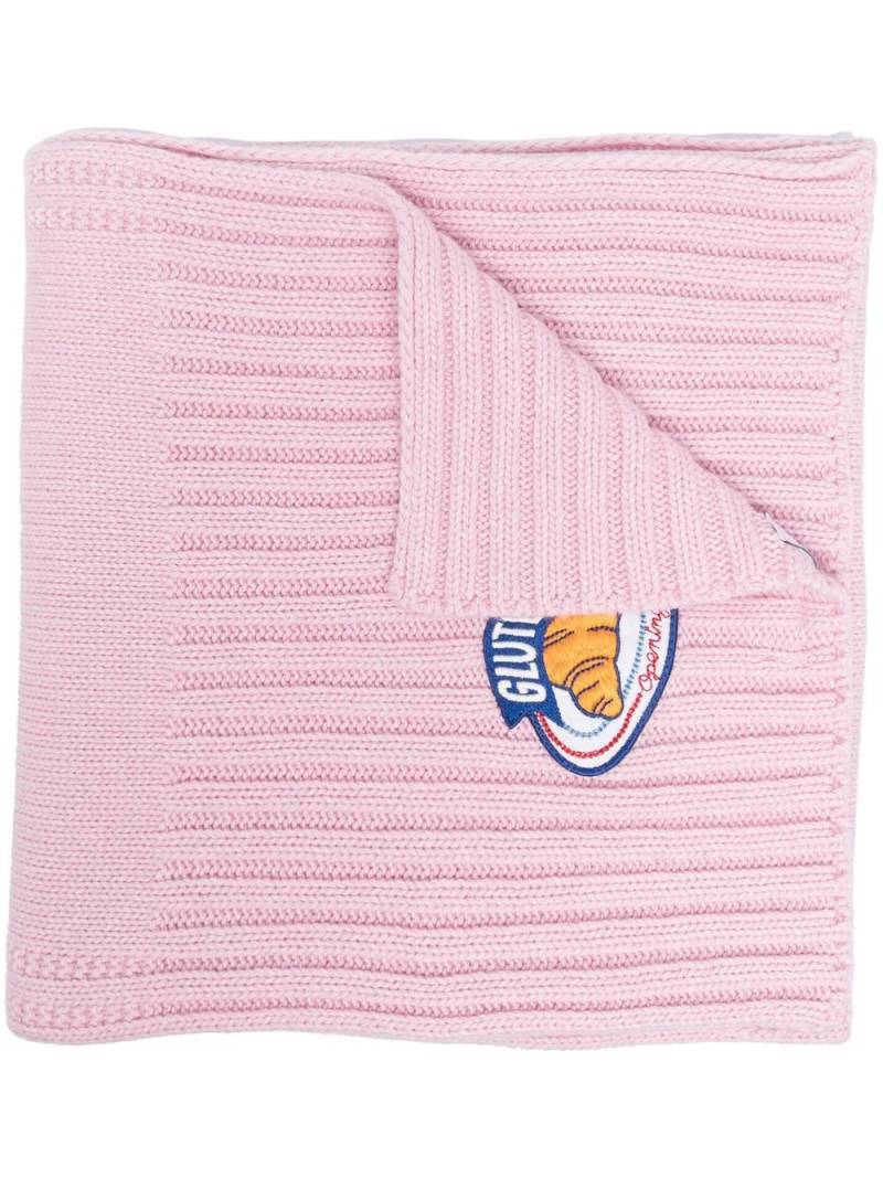 Opening Ceremony embroidered-logo rib-knit scarf - Pink von Opening Ceremony