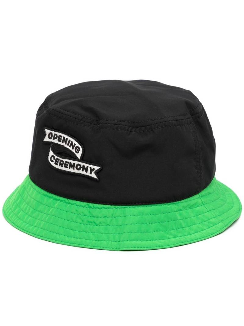 Opening Ceremony logo-patch bucket hat - Green von Opening Ceremony