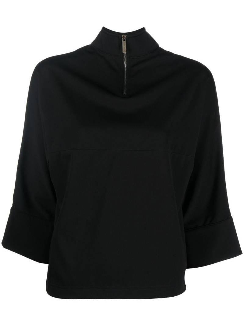 Opening Ceremony logo-patch high-neck jersey top - Black von Opening Ceremony