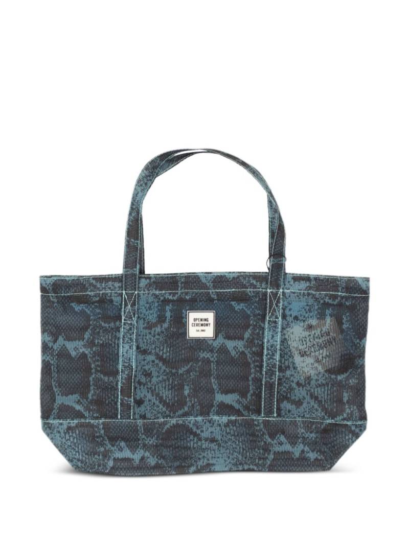 Opening Ceremony small animal-print tote bag - Blue von Opening Ceremony