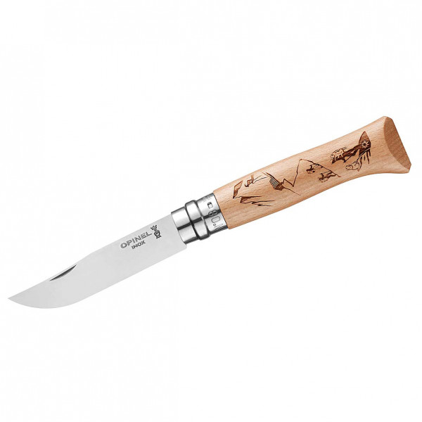 Opinel - Messer No 08 Gravure - Messer Gr 8,5 cm beige von Opinel