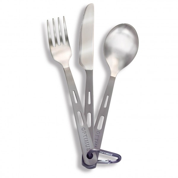 Optimus - Titanium Besteck Set 3-Teilig grau von Optimus