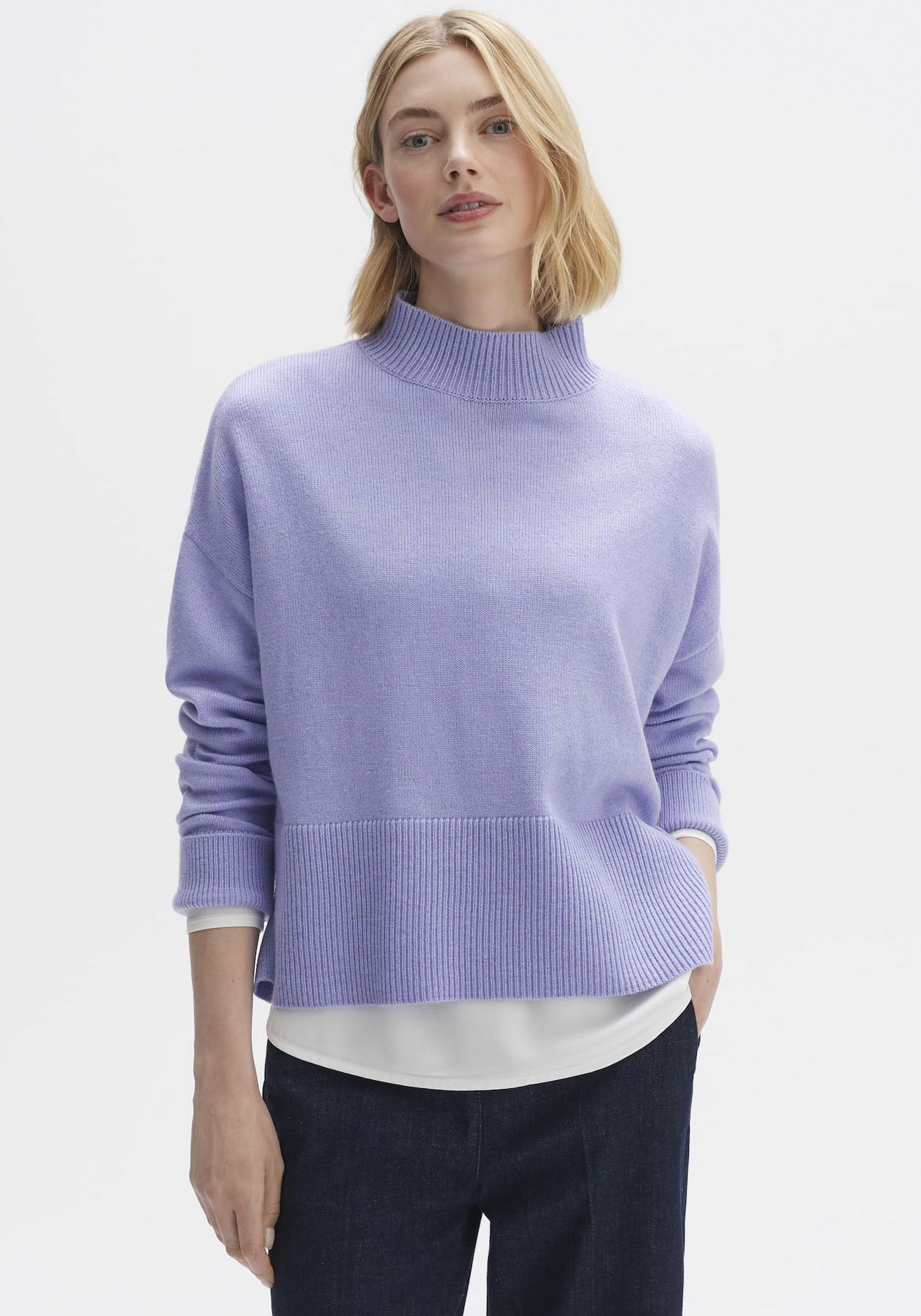 OPUS Stehkragenpullover »Pimobi«, mit Drop-Shoulder Nahtdesign von Opus