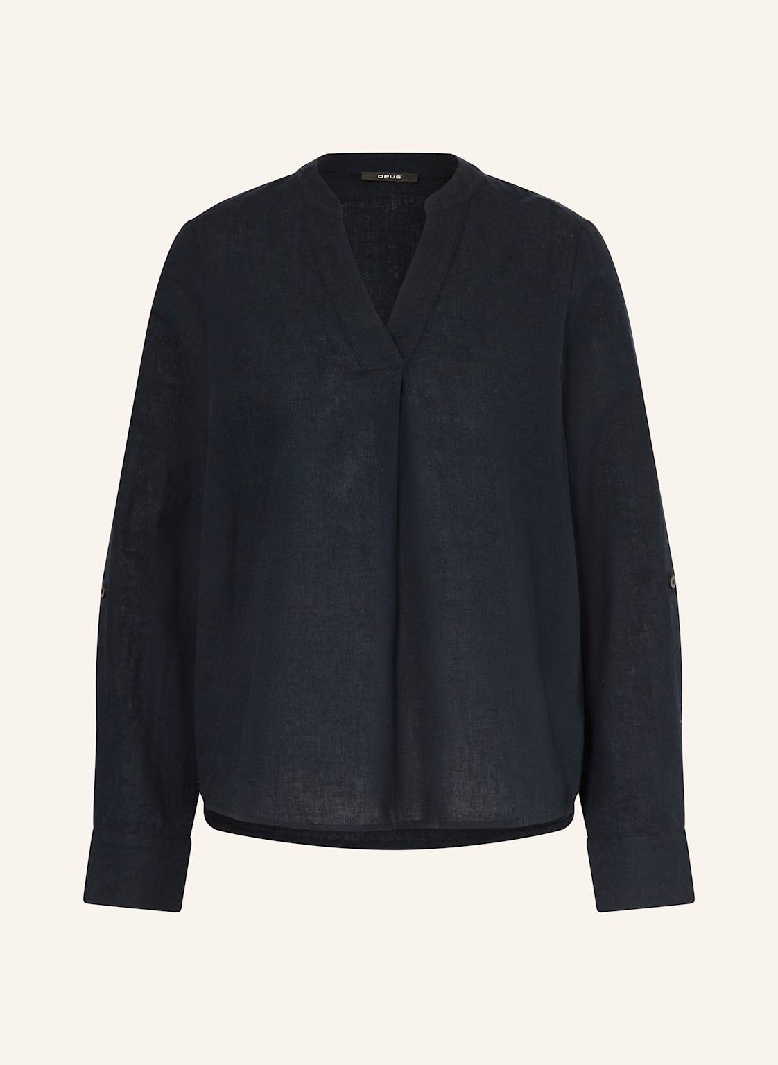 Opus Blusenshirt Felena Mit Leinen blau Opus Blusenshirt Felena Mit Leinen blau von Opus