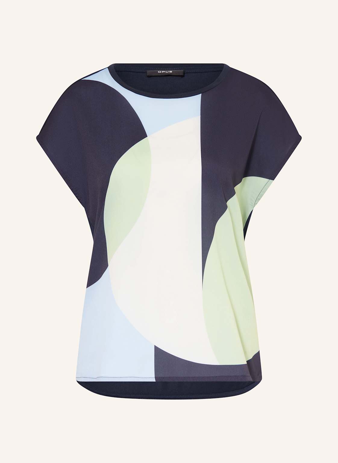 Opus Blusenshirt Saloma Im Materialmix blau von Opus