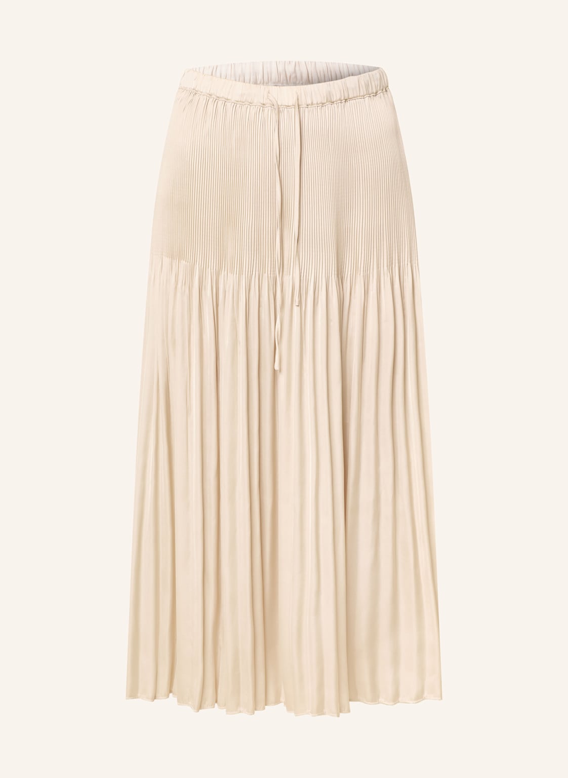 Opus Plisseerock Ribane Aus Satin beige Opus Plisseerock Ribane Aus Satin beige von Opus