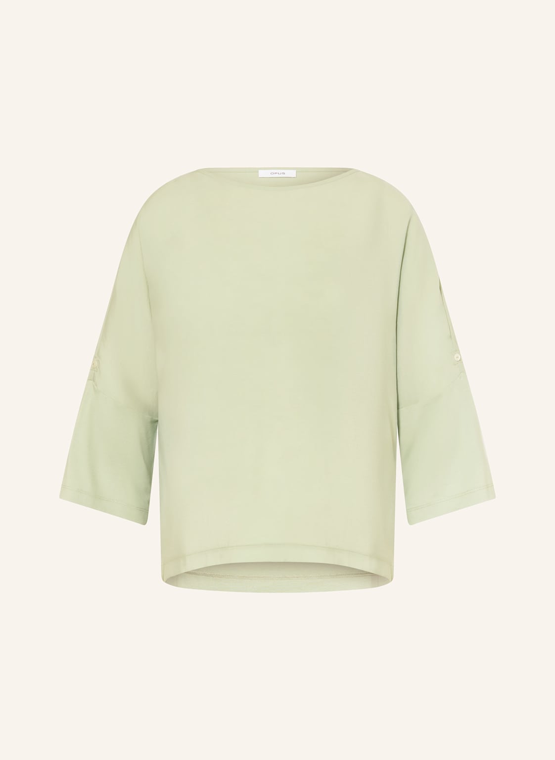 Opus Shirt Sumana Im Materialmix Mit 3/4-Arm gruen Opus Shirt Sumana Im Materialmix Mit 3/4-Arm gruen von Opus