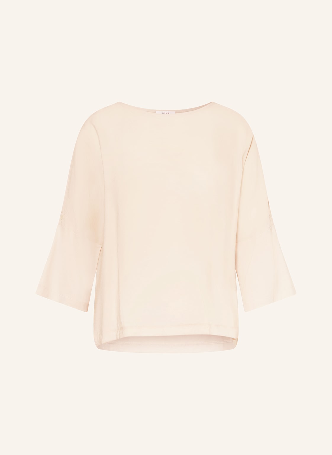 Opus Shirt Sumana Im Materialmix Mit 3/4-Arm weiss Opus Shirt Sumana Im Materialmix Mit 3/4-Arm weiss von Opus