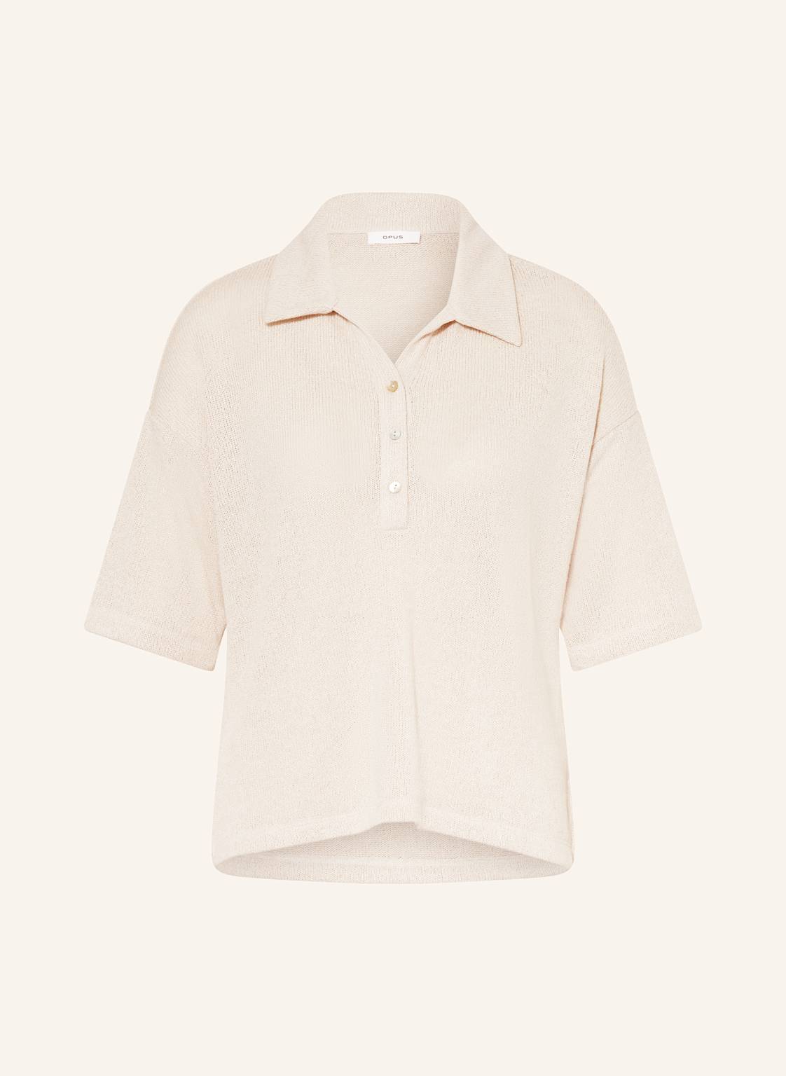 Opus Strick-Poloshirt Silkas weiss von Opus