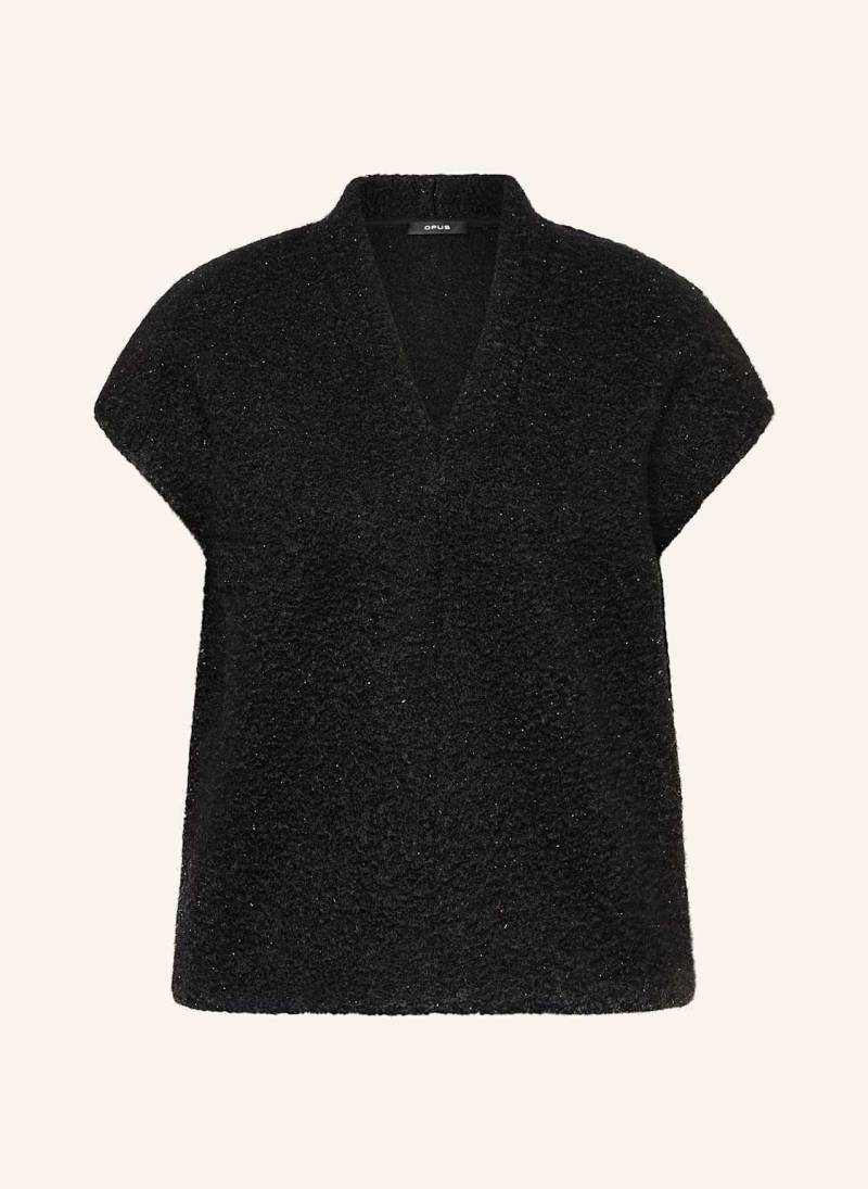 Opus Strickshirt Glamina Mit Glitzergarn schwarz von Opus