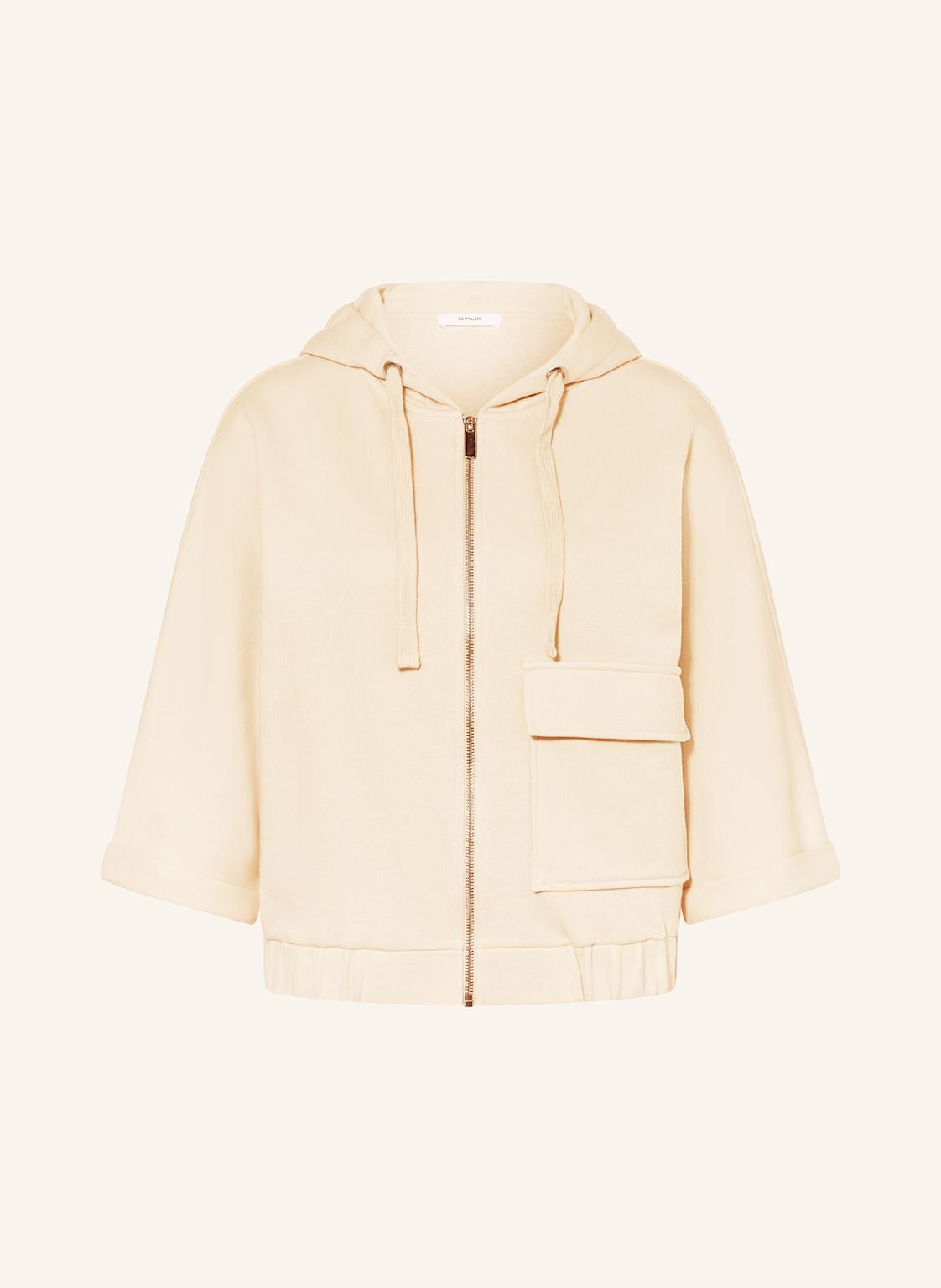 Opus Sweatjacke Gusa Mit 3/4-Arm weiss Opus Sweatjacke Gusa Mit 3/4-Arm weiss von Opus