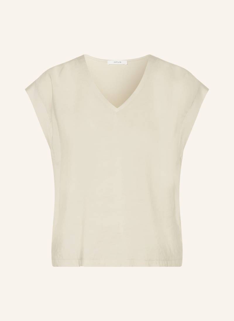 Opus T-Shirt Saduna Im Materialmix beige von Opus