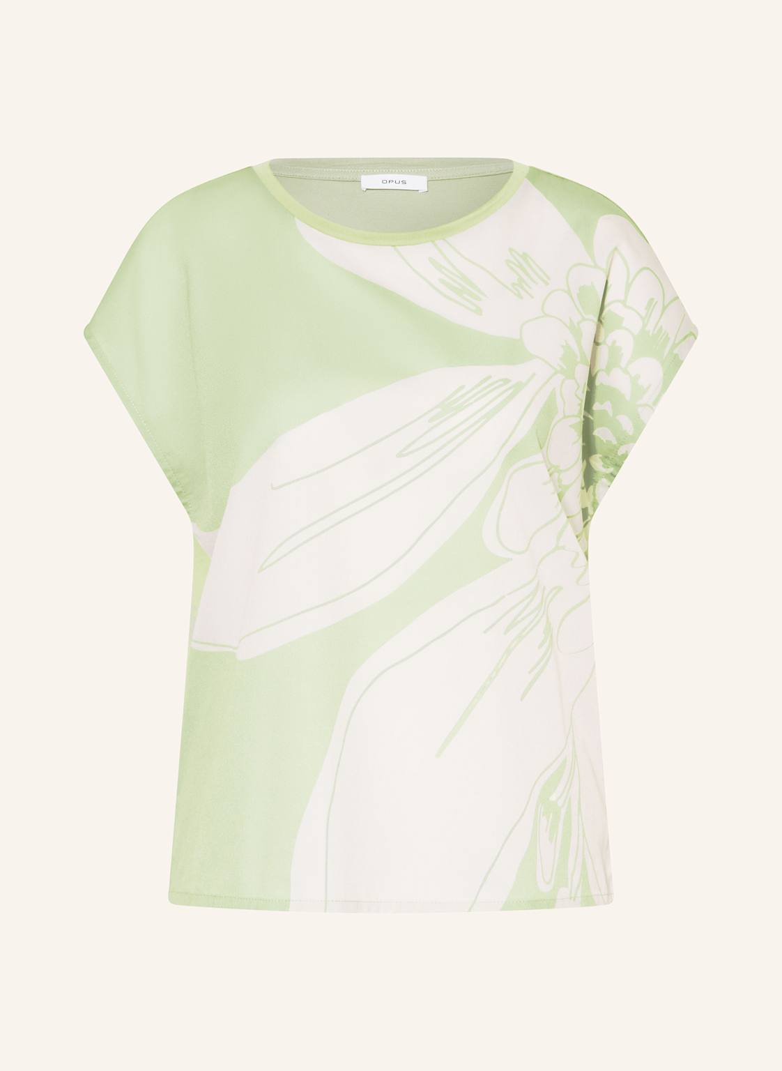 Opus T-Shirt Samelie Im Materialmix gruen Opus T-Shirt Samelie Im Materialmix gruen von Opus
