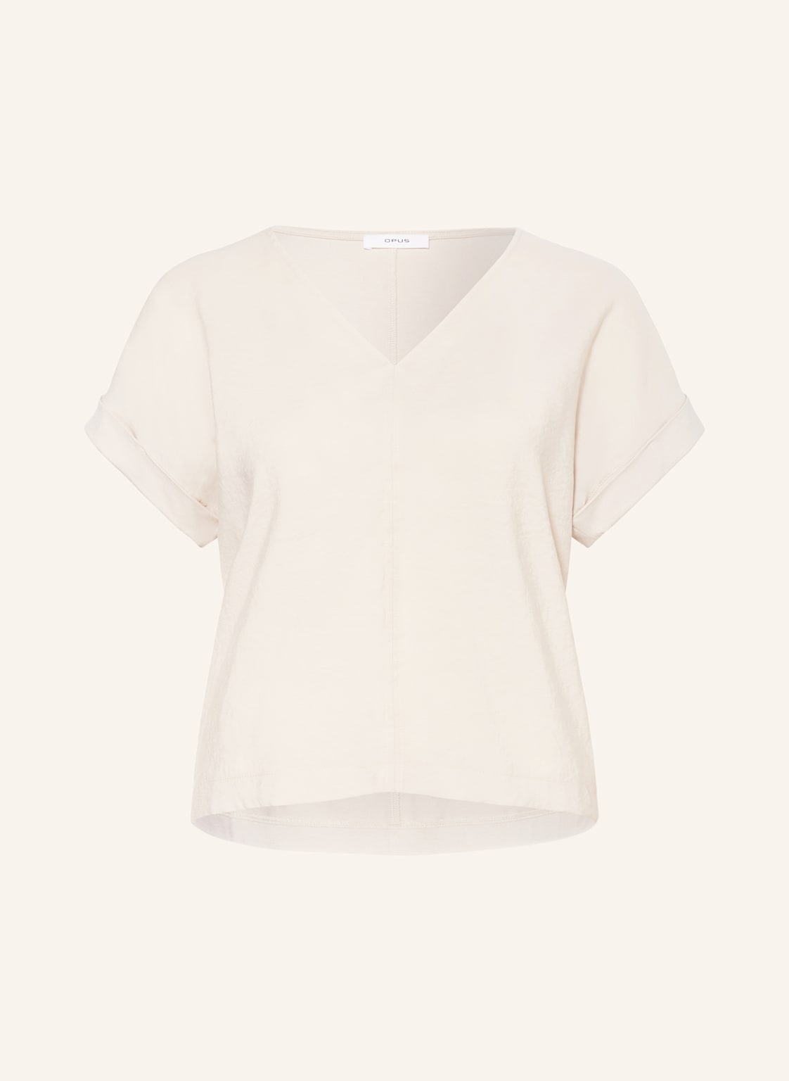 Opus T-Shirt Solme Im Materialmix beige Opus T-Shirt Solme Im Materialmix beige von Opus