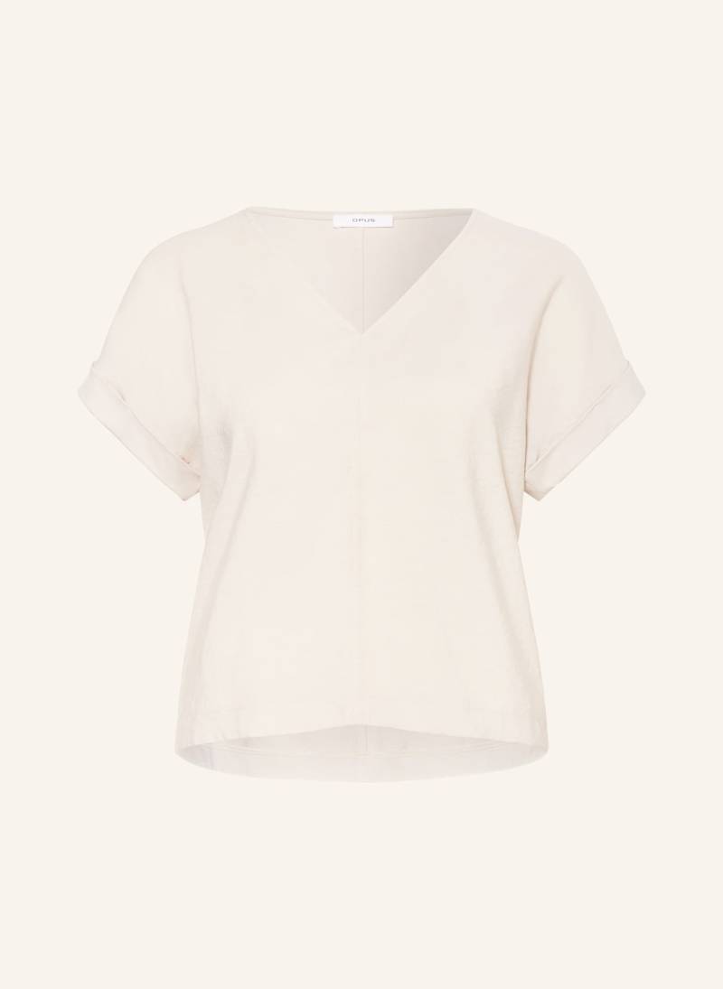 Opus T-Shirt Solme Im Materialmix beige von Opus