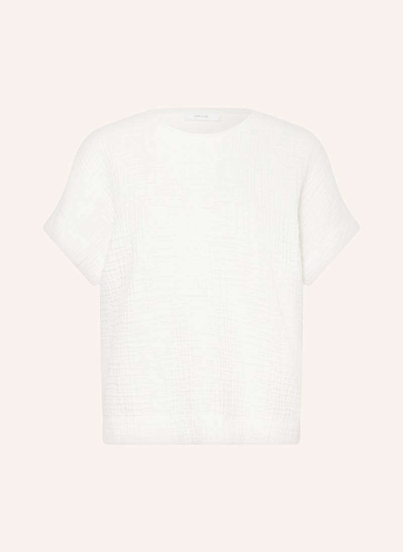 Opus T-Shirt Sunnsa Im Materialmix weiss von Opus