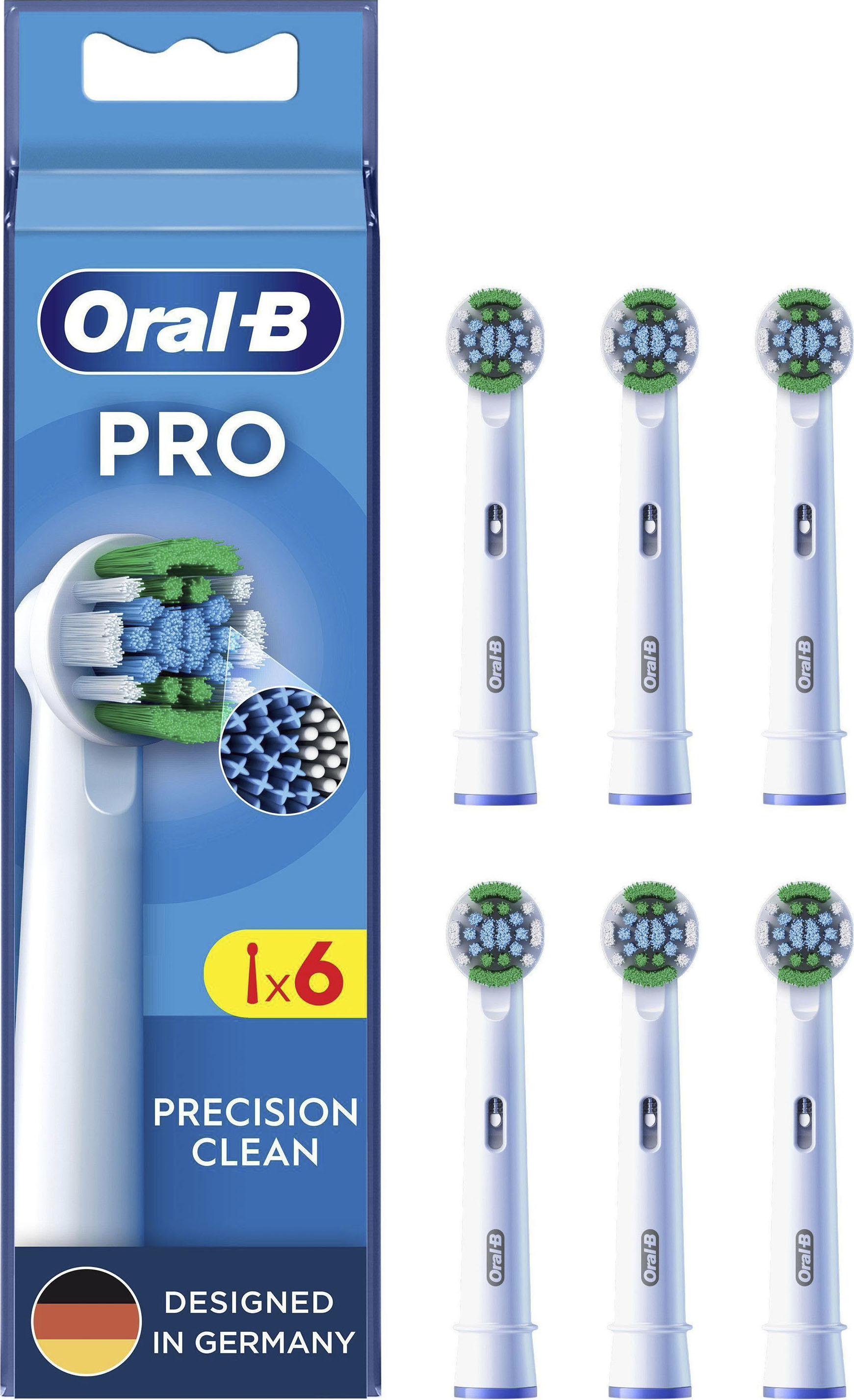 Oral-B Aufsteckbürsten »Pro Precision Clean«, X-förmige Borsten