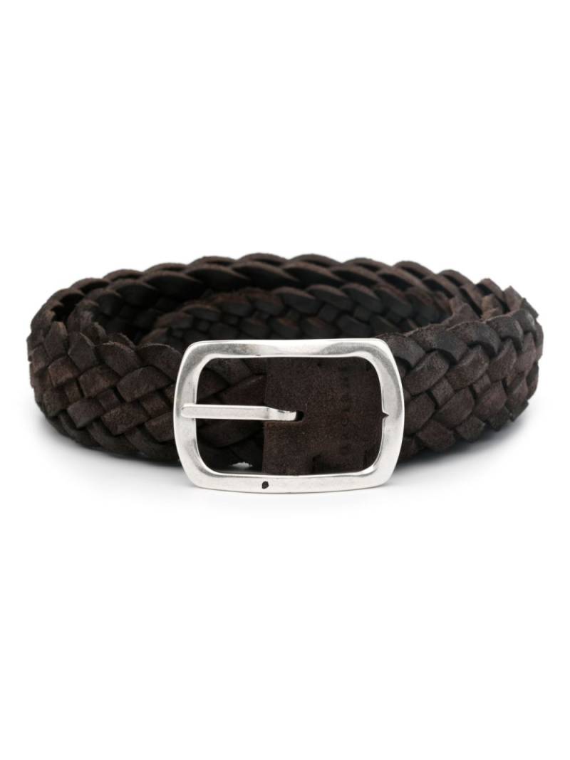 Orciani braided leather belt - Brown von Orciani