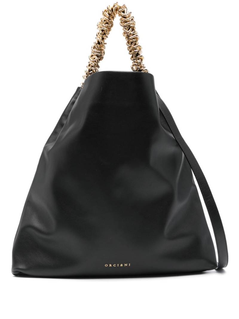 Orciani chain link-detail tote bag - Black von Orciani