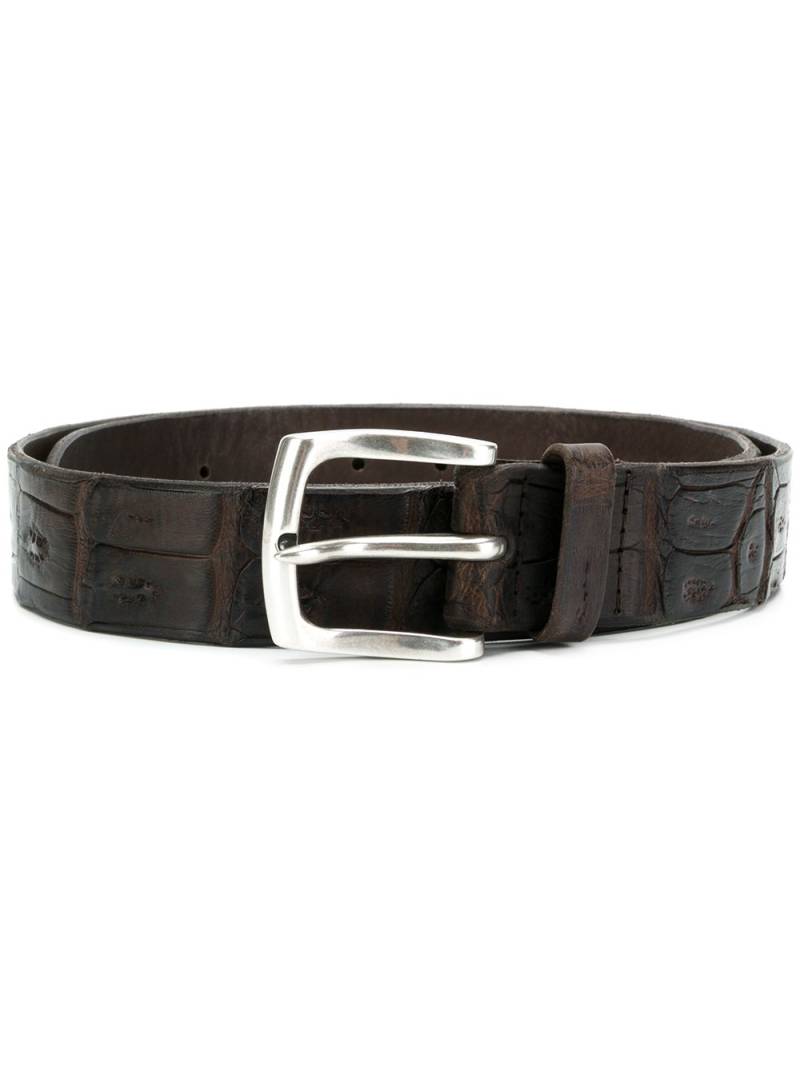 Orciani embossed alligator style belt - Brown von Orciani