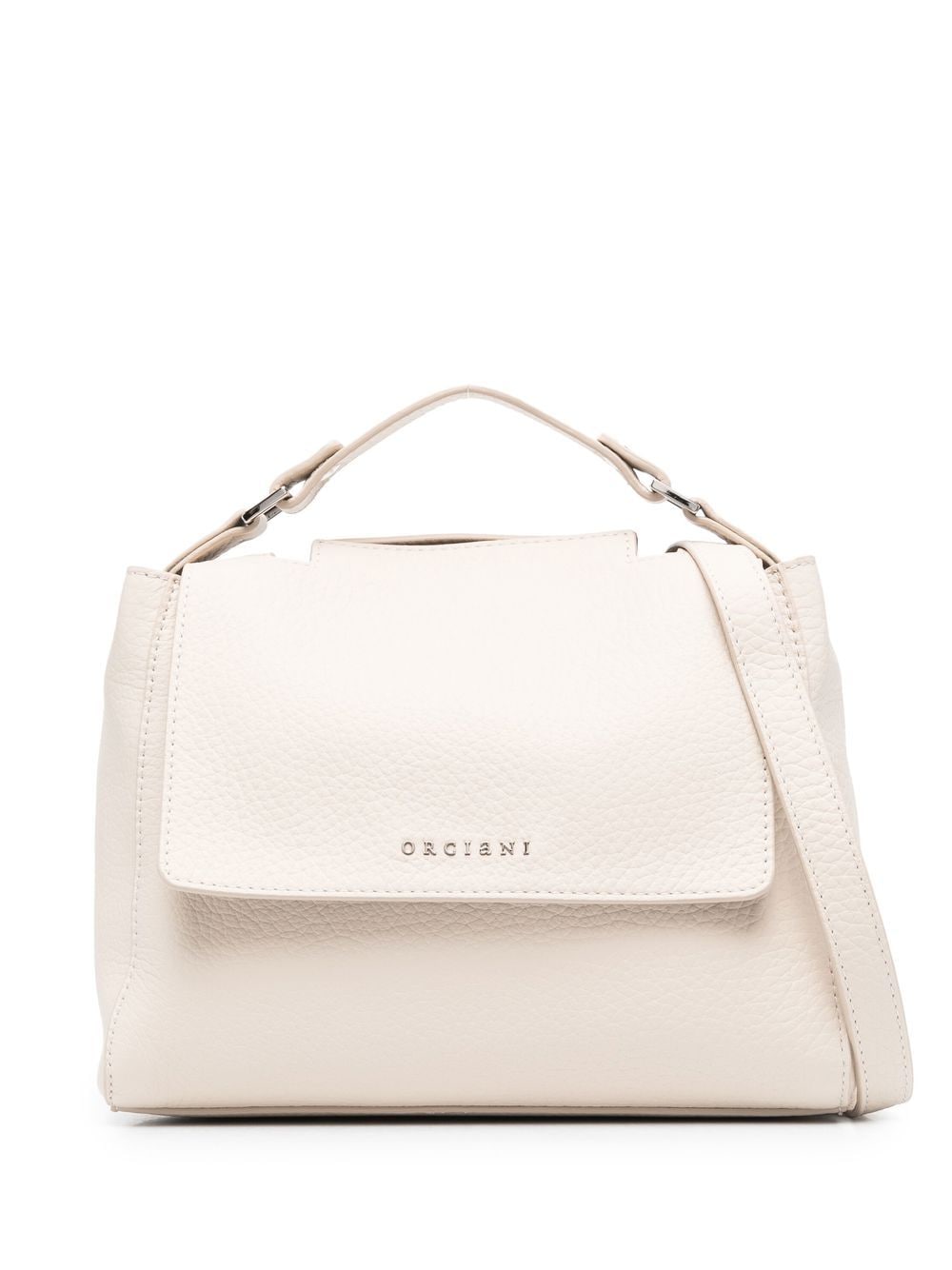 Orciani grained leather crossbody bag - Neutrals von Orciani