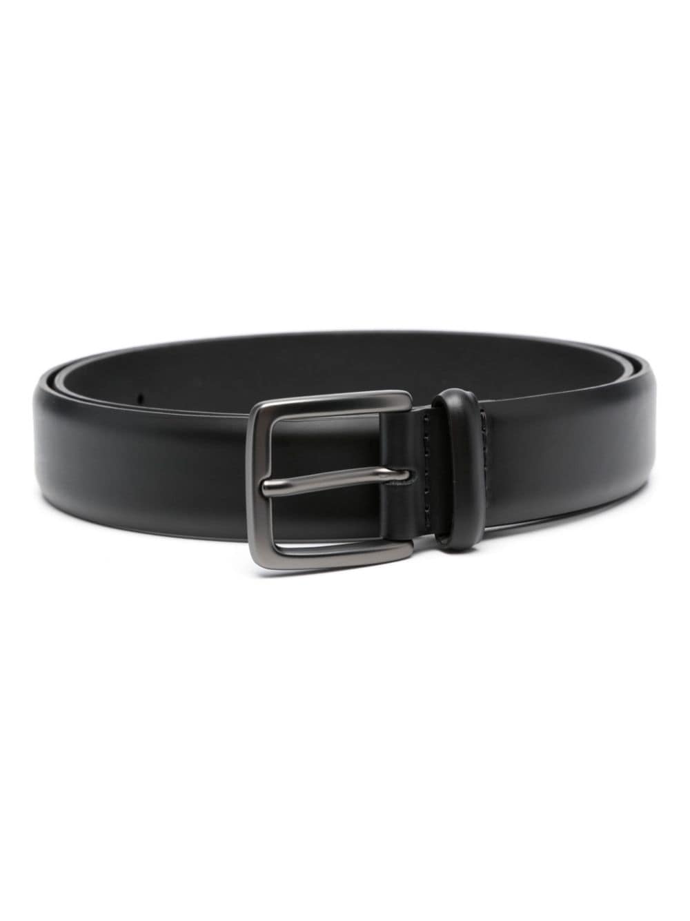 Orciani leather buckle belt - Black von Orciani