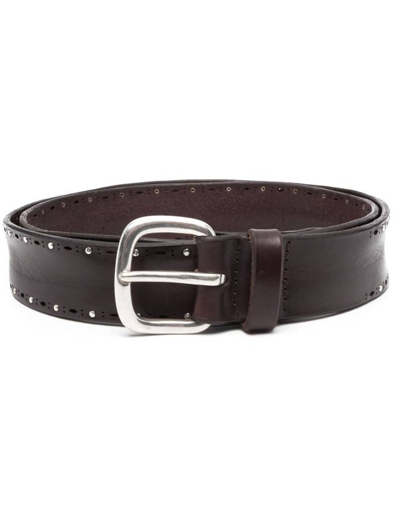 Orciani stud-embellished buckled belt - Brown von Orciani