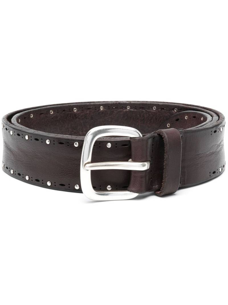 Orciani stud-embellished leather belt - Brown von Orciani