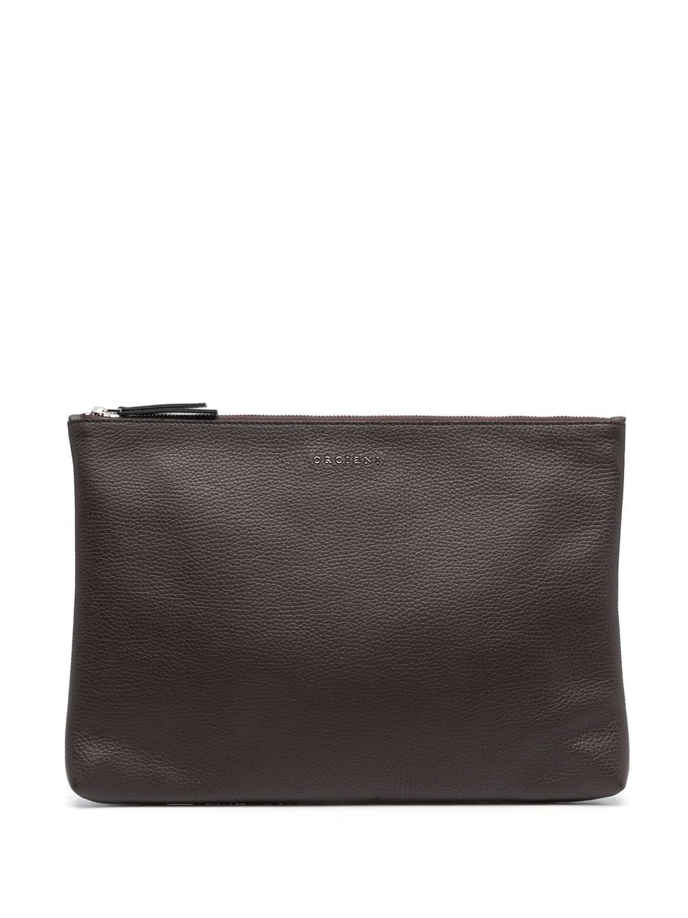 Orciani zip-fastening laptop bag - Brown von Orciani