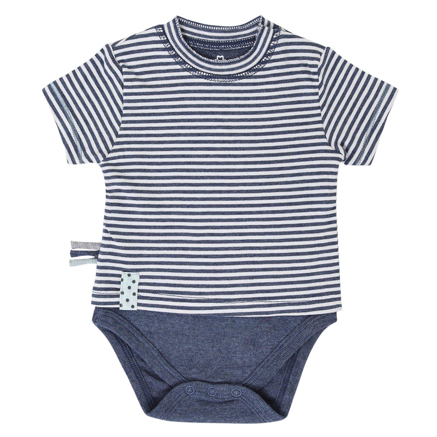 Kurzarm-bodyshirt Unisex Indigo 18-24M von OrganicEra