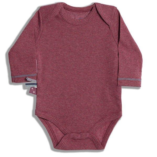 Langarm-body Unisex Bordeaux 3-6M von OrganicEra