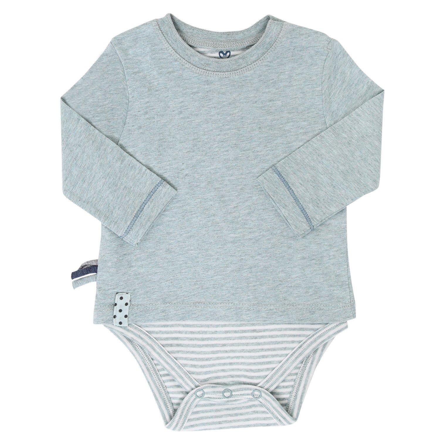 Langarm-bodyshirt Unisex Pastellgrün 18-24M von OrganicEra