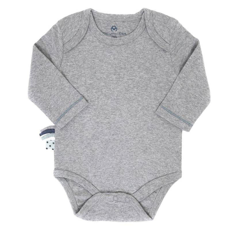 Langarm-body Unisex Taubengrau 0-3M von OrganicEra