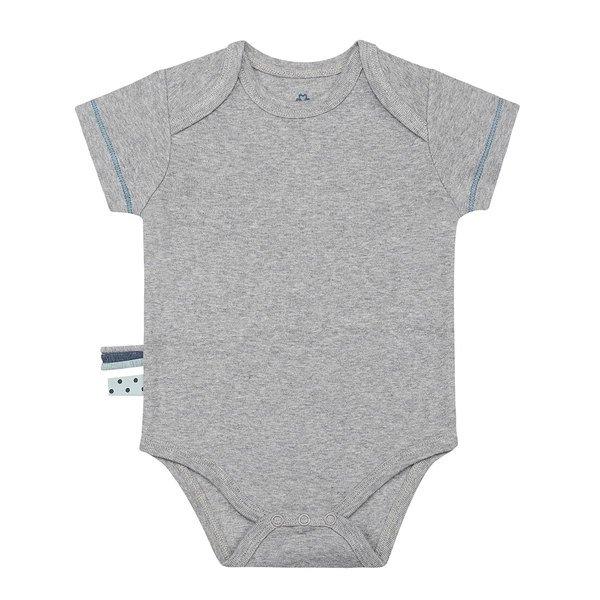 Kurzarm-body Unisex Taubengrau 0-3M von OrganicEra