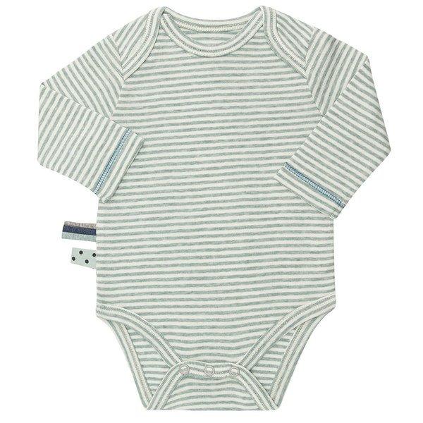 Langarm-body Unisex Pastellgrün 0-3M von OrganicEra