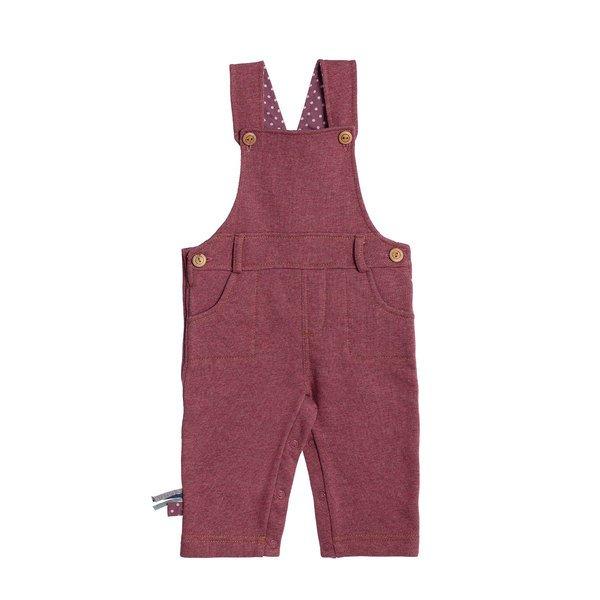 Latzhose Unisex Bordeaux 0-3M von OrganicEra