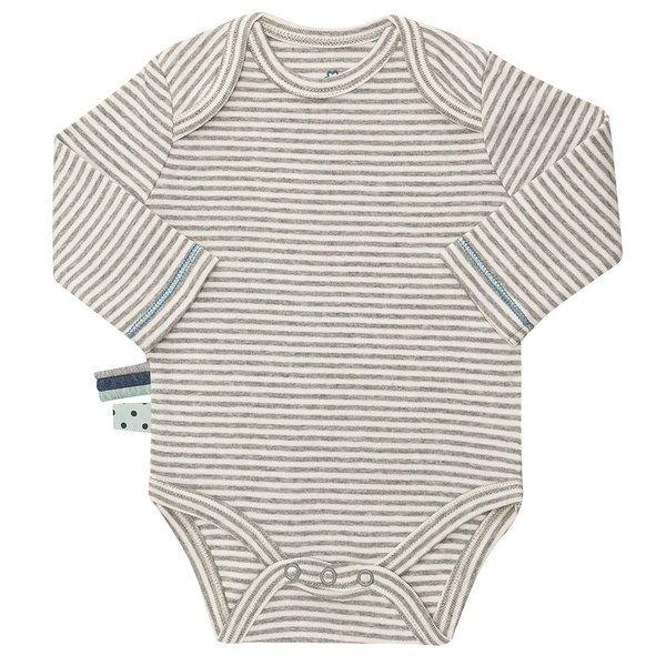 Langarm-body Unisex Taubengrau 0-3M von OrganicEra