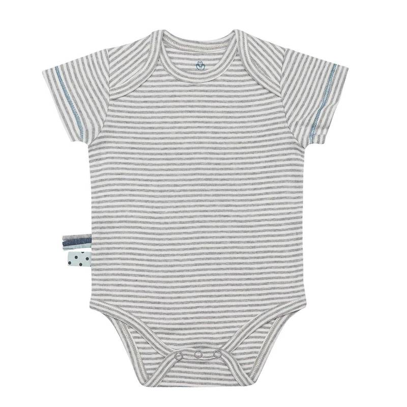 Kurzarm-body Unisex Taubengrau 0-3M von OrganicEra