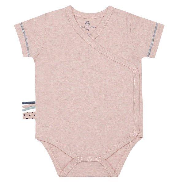 Wickel-kurzarmbody Unisex Rosa 0-3M von OrganicEra