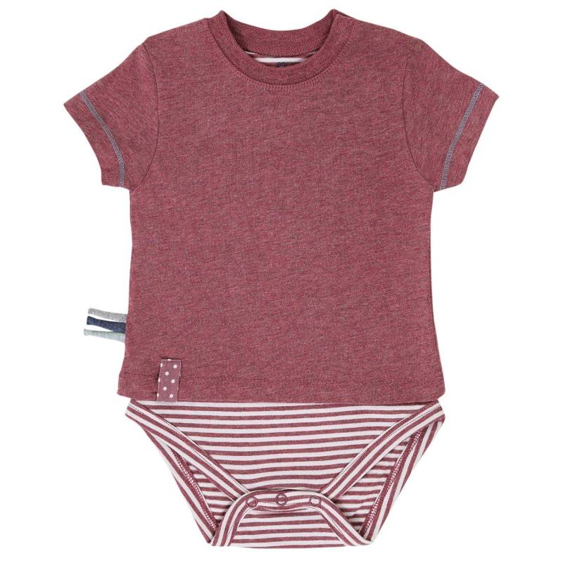 Kurzarm-bodyshirt Unisex Bordeaux 0-3M von OrganicEra