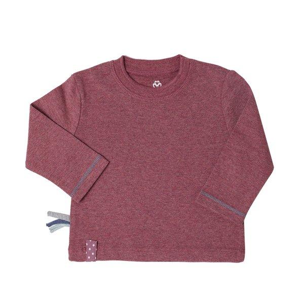 Langarm-shirt Unisex Bordeaux 0-3M von OrganicEra