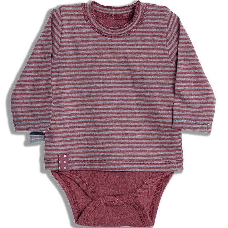 Langarm-bodyshirt Unisex Bordeaux 0-3M von OrganicEra