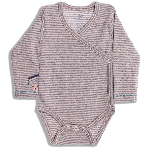 Wickel-langarmbody Unisex Rosa 12-18M von OrganicEra